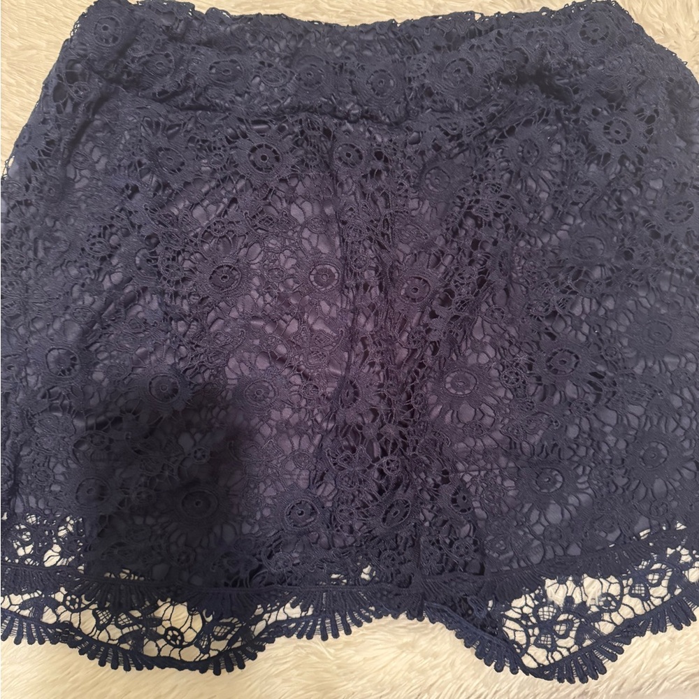 Ellos Midnight Blue Lace Shorts